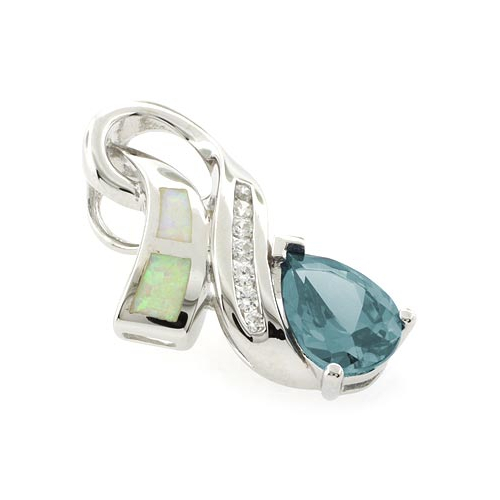 Alexandrite and Australian White Opal Color Change Pendant