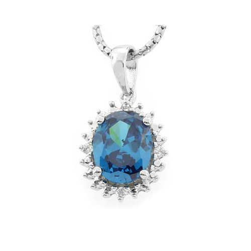 Blue Topaz Promise Pendant