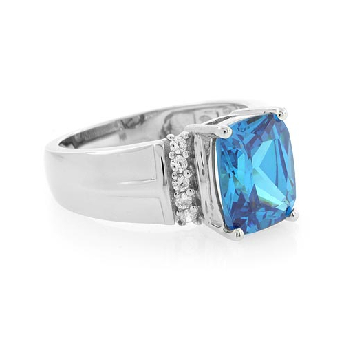 Unisex Blue Topaz Ring