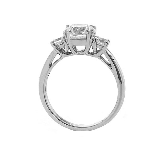 Simulated Diamond Sterling Silver Ring