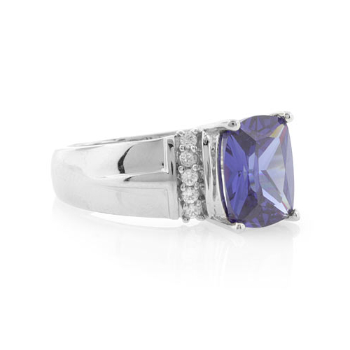 Unisex Tanzanite Silver Ring