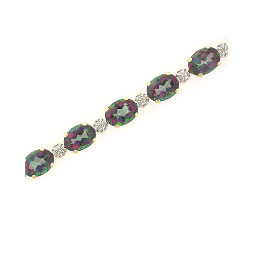Caribbean Mystic Topaz 14k Yellow Gold Bracelet