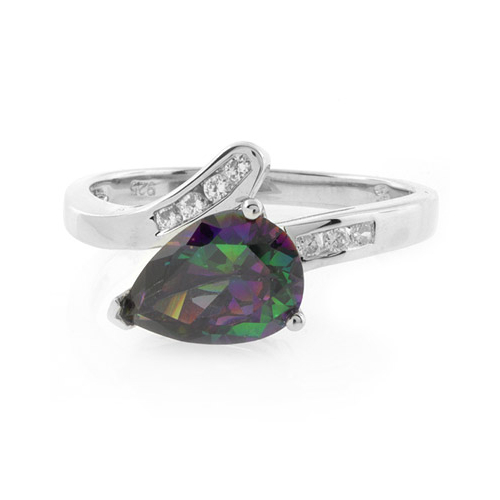 Sterling Silver Solitaire Mystic Topaz Ring
