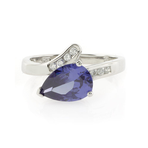 Sterling Silver Solitaire Tanzanite Ring