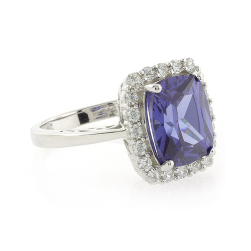 High Quality Tanzanite Sterling Silver Ring
