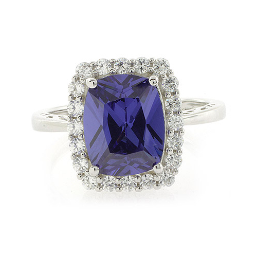 High Quality Tanzanite Sterling Silver Ring