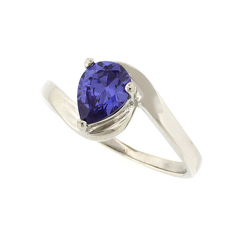 Tanzanite Promise Silver Ring