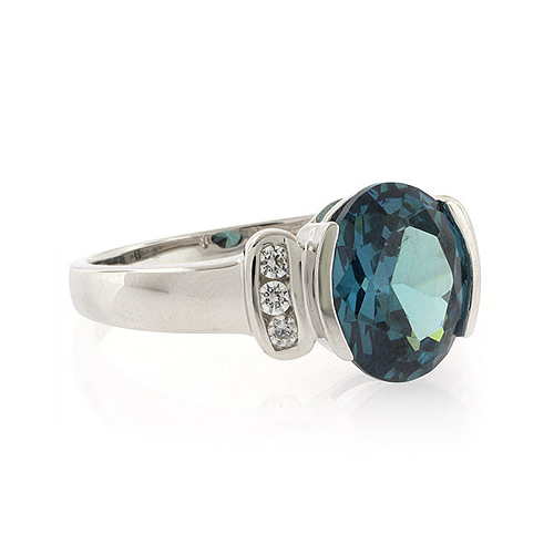 Color Changing Oval Cut Stone Ring