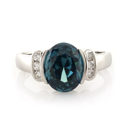 Color Changing Oval Cut Stone Ring