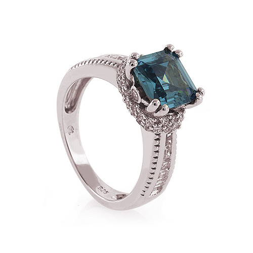 Color Changing Ascher Cut Stone Ring