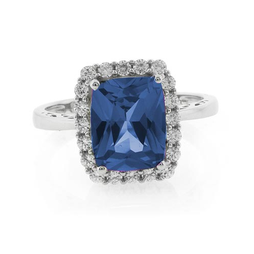 High Quality Blue Topaz Sterling Silver Ring