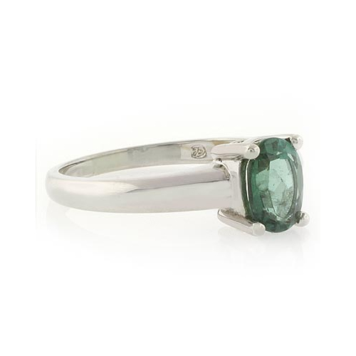 Mined Green Tourmaline Ring in Sterling Silver