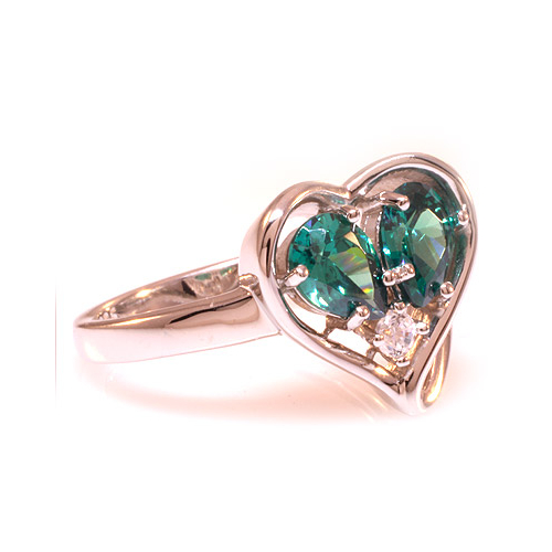 Alexandrite Ring Heart Shape