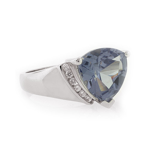 Alexandrite Ring Big Trillion Cut Stone