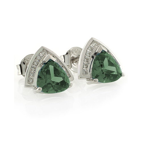 Alexandrite Silver Earrings