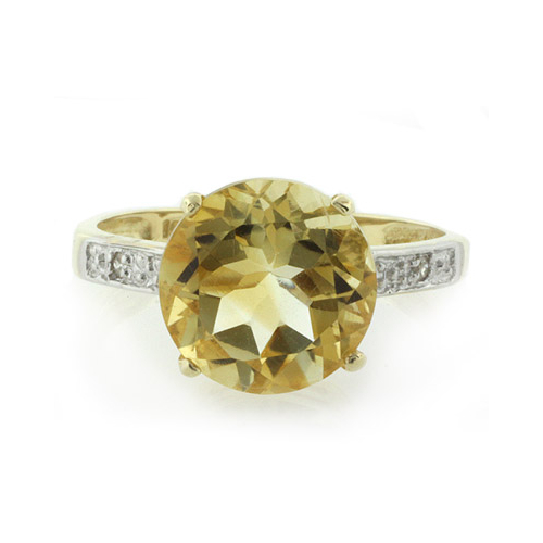 10K Yellow Gold Natural Citrine Ring