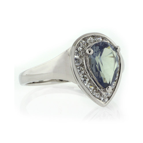 Alexandrite Sterling Silver Ring Pinkish Color Change