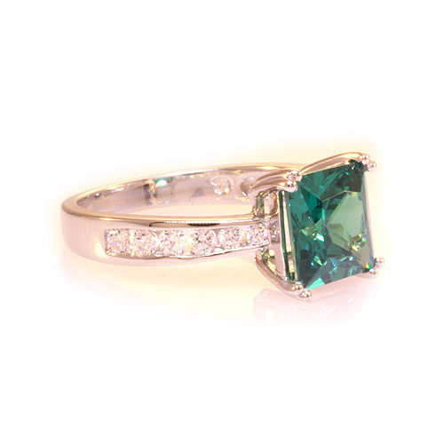 Alexandrite Engagement Sterling Silver Ring