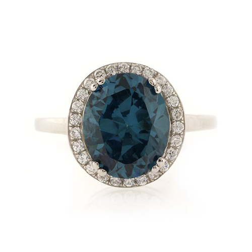 Alexandrite Very High Quality MicroPave Silver Ring