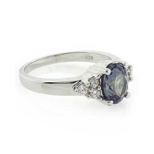 Bluish to Purple Color Change Stone Ring