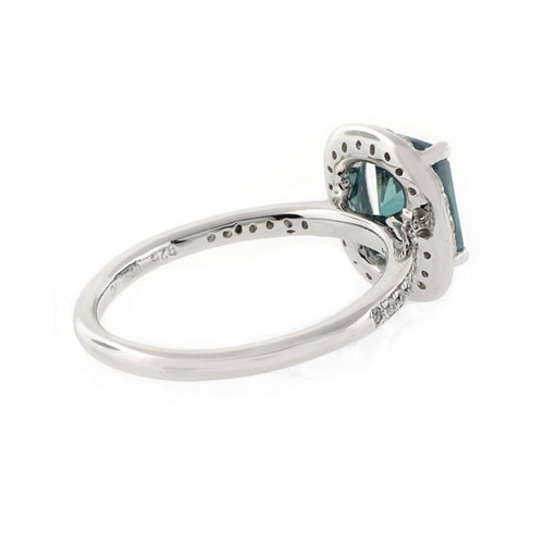 Alexandrite Stone MicroPave Silver Ring