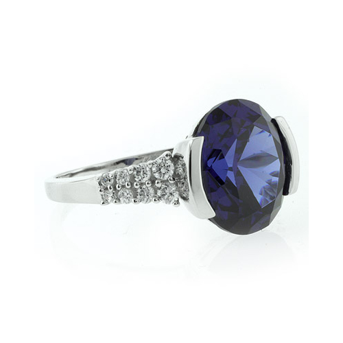 Tanzanite Sterling Silver Quality Ring