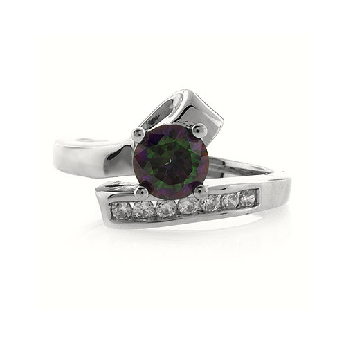 Mystic Sterling Silver Topaz Ring