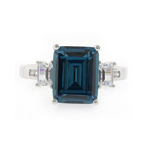 Alexandrite 14k Gold Blue to Green Color Change Emerald Cut Ring