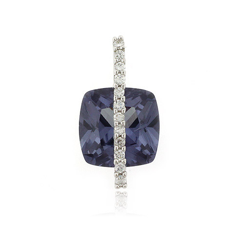 Alexandrite Sterling Silver Charm Pendant