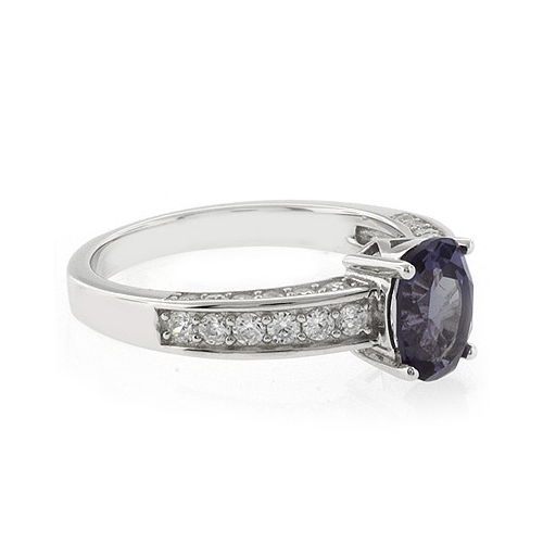 Color Changing Oval Cut Alexandrite Ring