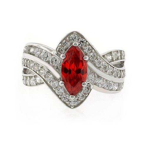 Marquise Cut Fire Opal Ring