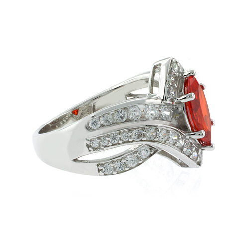 Marquise Cut Fire Opal Ring