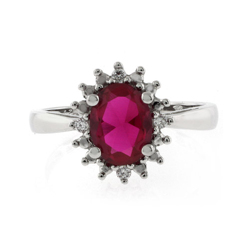 Red Ruby Princess Kate Style Ring