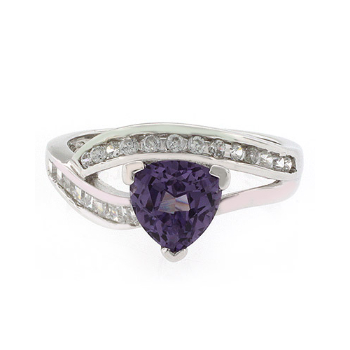 Trillion Cut Color Changing Stone Ring