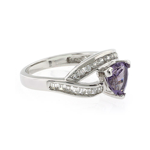 Trillion Cut Color Changing Stone Ring