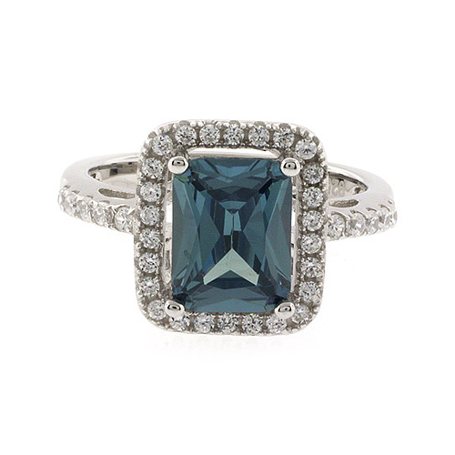 Emerald Cut High Quality Color Changing Stone Ring