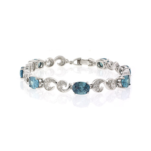 Oval Cut Alexandrite Bracelet Silver