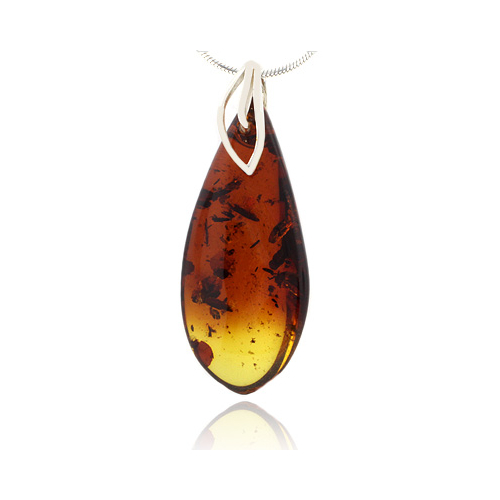 Amber Silver Pendant Jewelry