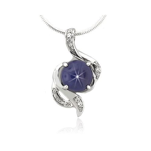 Star Sapphire Doublet Silver Pendant