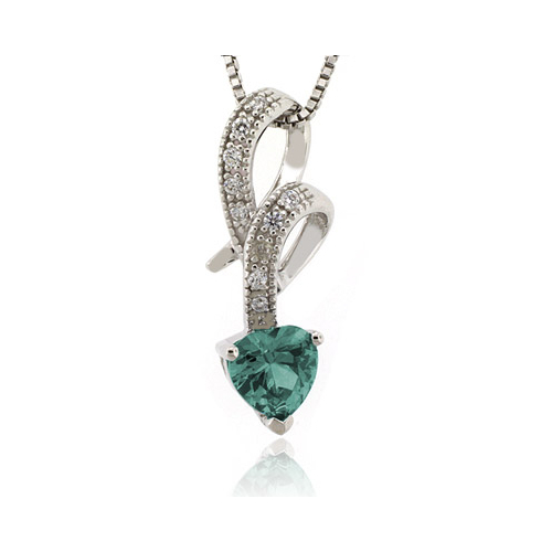 Heart Shape Silver Color Change Pendant