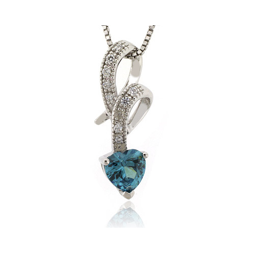 Heart Shape Silver Color Change Pendant