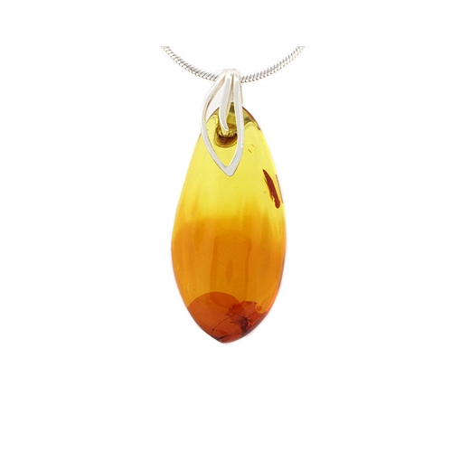 Natural Baltic Amber Pendant Necklace