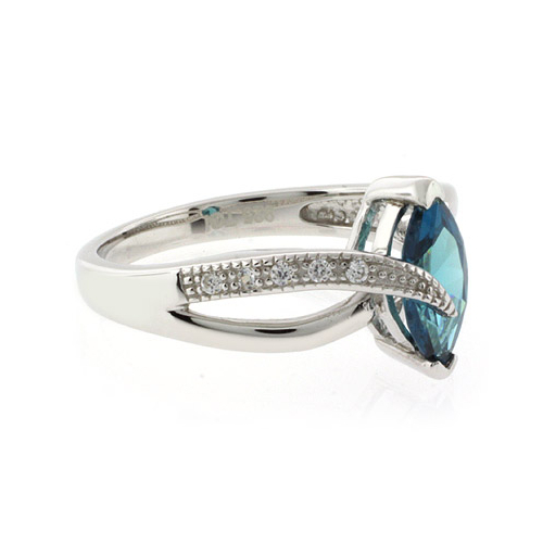 Marquise Cut  Alexandrite Sterling Silver Ring