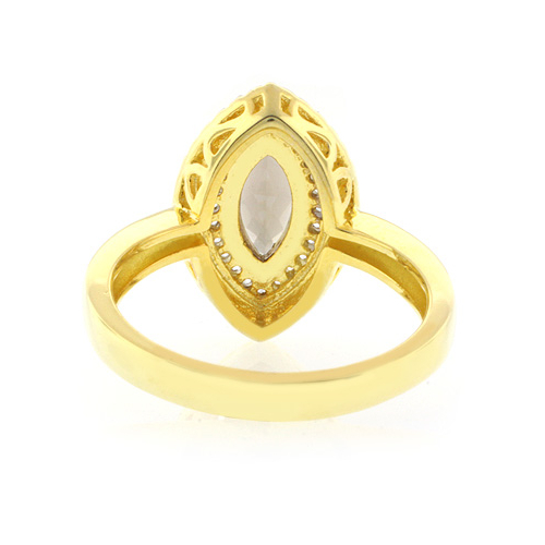 Marquise Cut Smoked Topaz Sterling Silver Ring