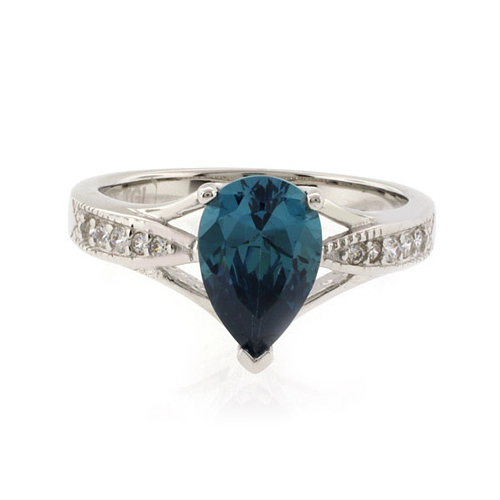 Big Pear Cut Alexandrite Ring