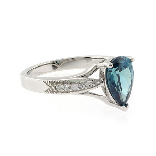 Big Pear Cut Alexandrite Ring