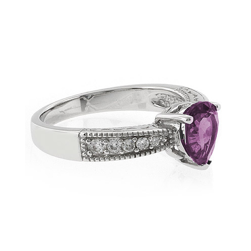 Alexandrite Pear Cut Stone Ring