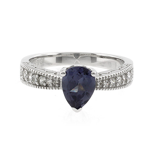 Alexandrite Pear Cut Stone Ring