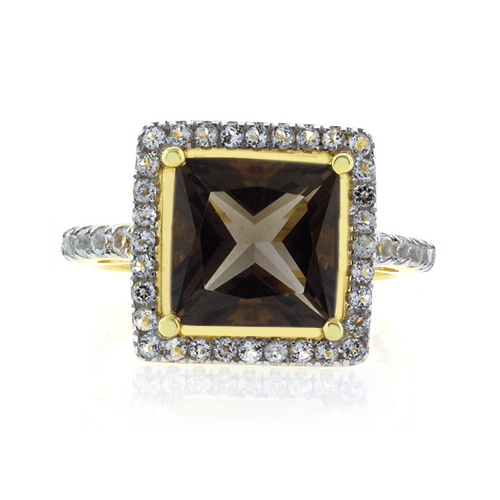 Authentic Smoked Topaz Sterling Silver Ring