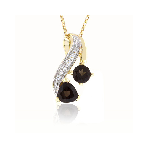 Smoked Topaz Sterling Silver Pendant